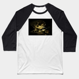 Skull of a Skeleton with Burning Cigarette (Vincent van Gogh) Remake Baseball T-Shirt